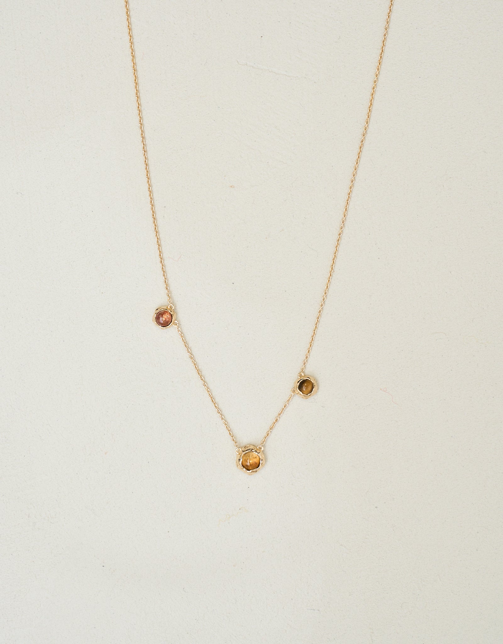 NO.2 DAWN GOLD VERMEIL CYSTAL NECKLACE WITH NATURAL CRYSTALS BY AMIYHA
